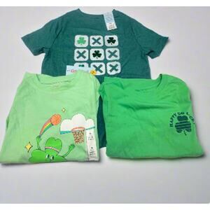 3-Pack Cat & Jack Boys Green Graphic Tees - Size M (8)